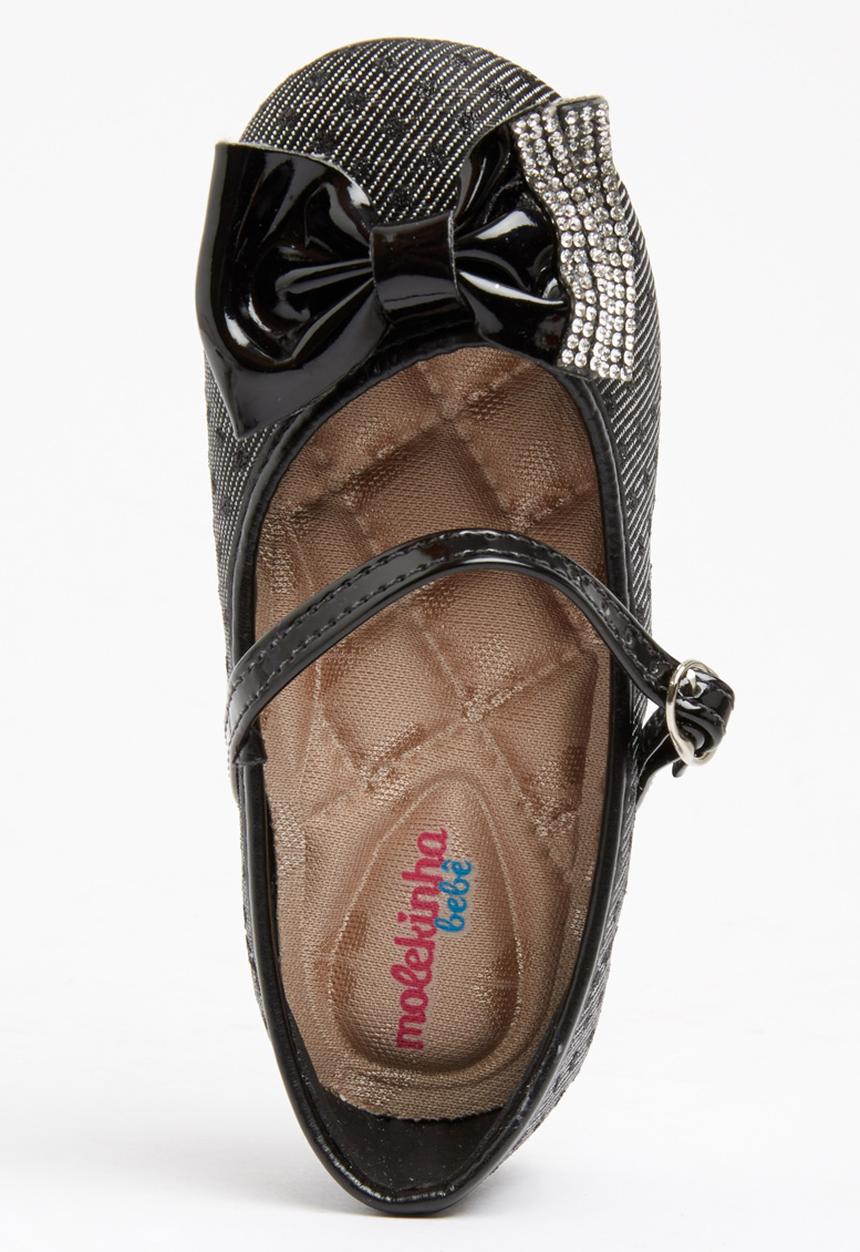 Molekinha - Pump with Embellished Bow Black