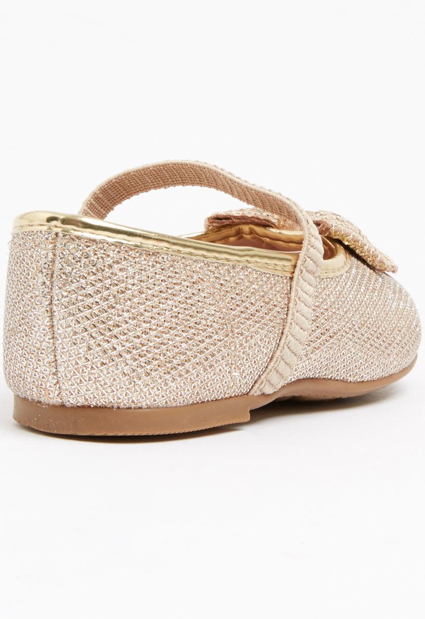 Molekinha - Pump with Sequin Bow Gold