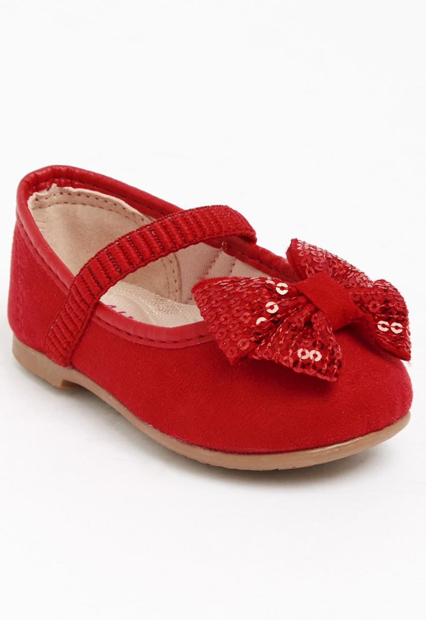 Molekinha - Pump with Sequin Bow Red
