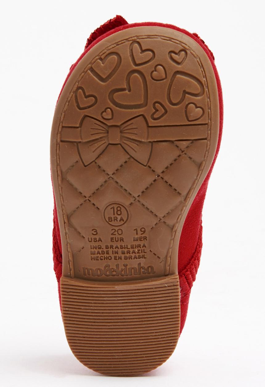 Molekinha - Pump with Sequin Bow Red