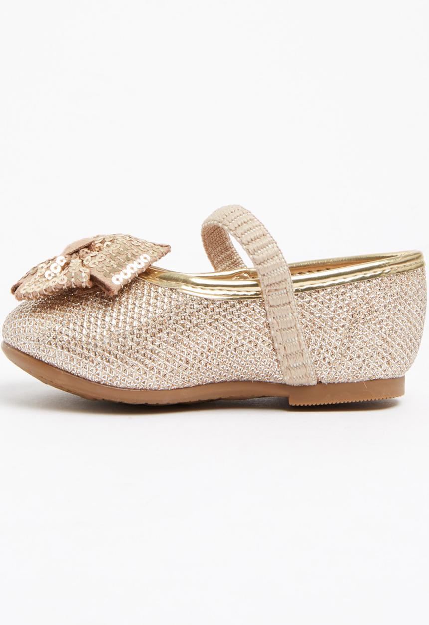 Molekinha - Pump with Sequin Bow Gold