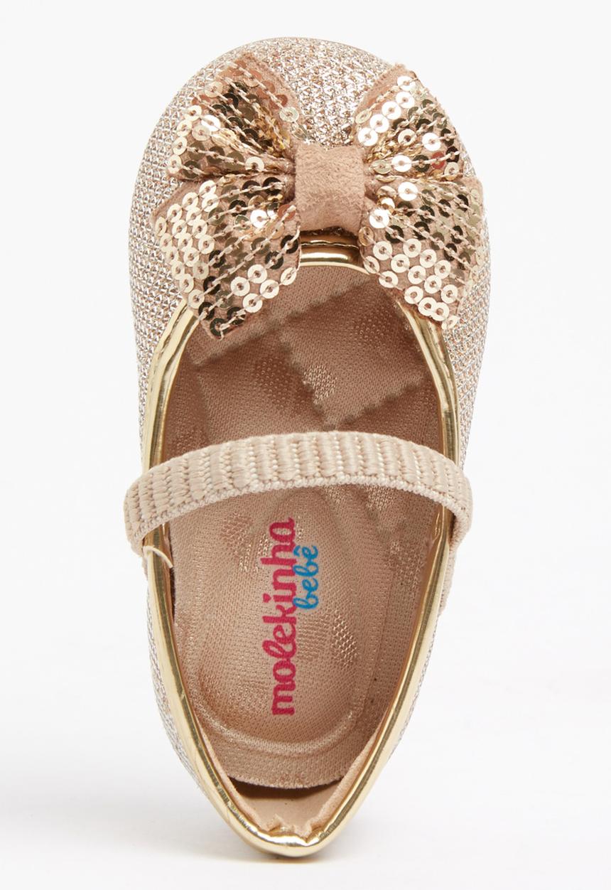Molekinha - Pump with Sequin Bow Gold
