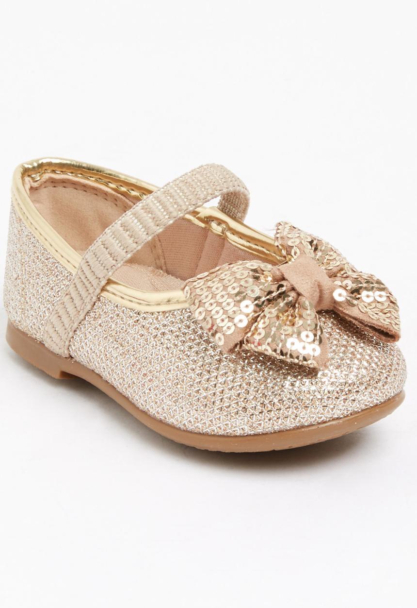Molekinha - Pump with Sequin Bow Gold