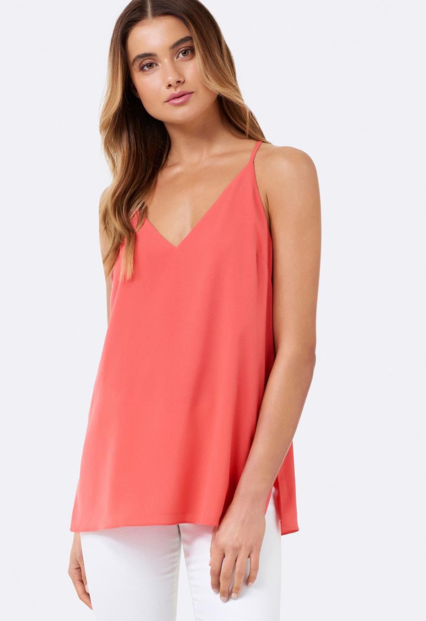 Forever New (Spree) - Anna High Apex Racer Cami Coral