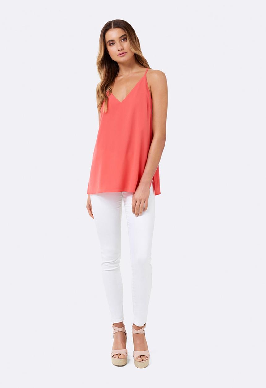 Forever New (Spree) - Anna High Apex Racer Cami Coral