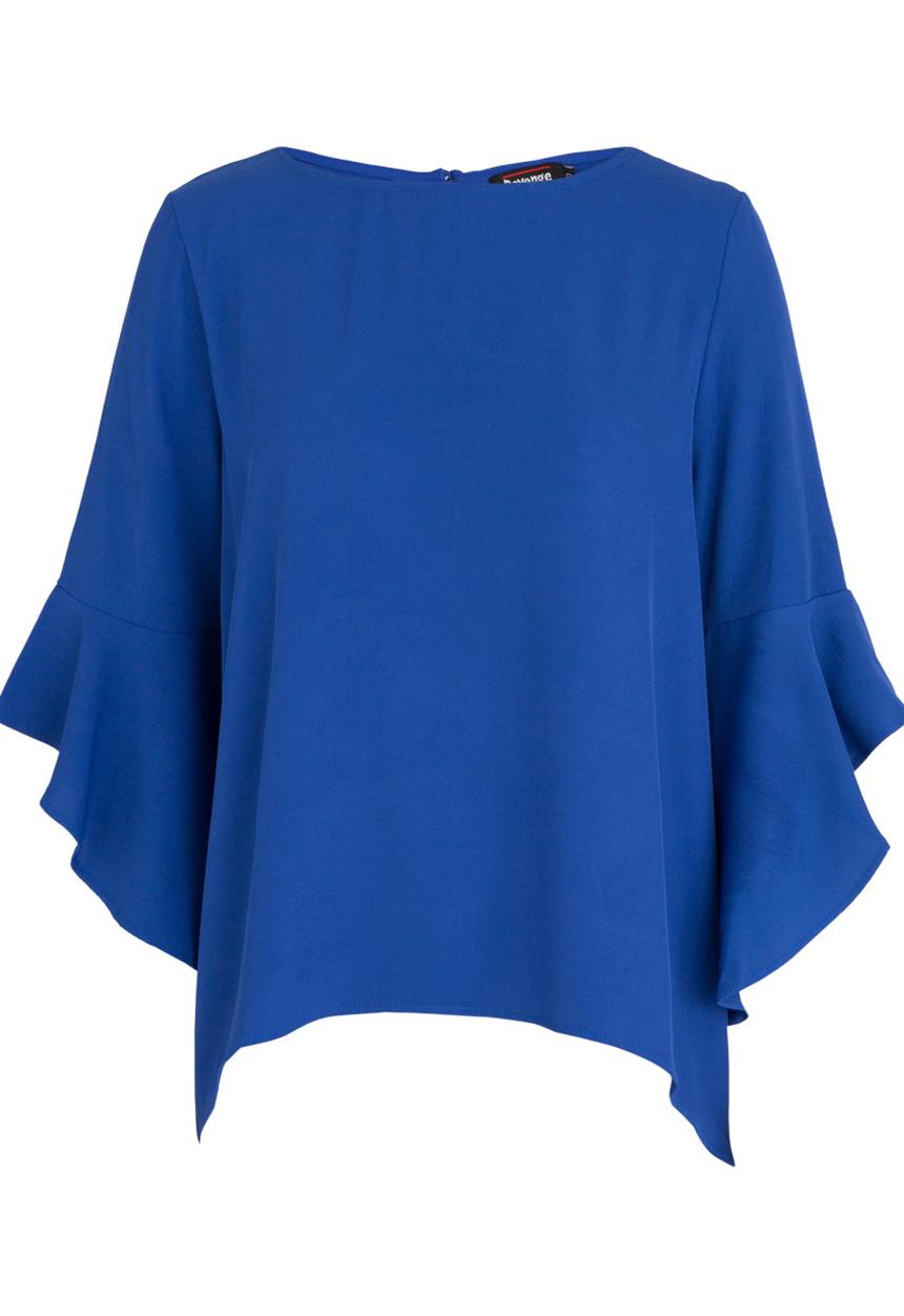 Revenge - Flutter Sleeve Blouse Blue