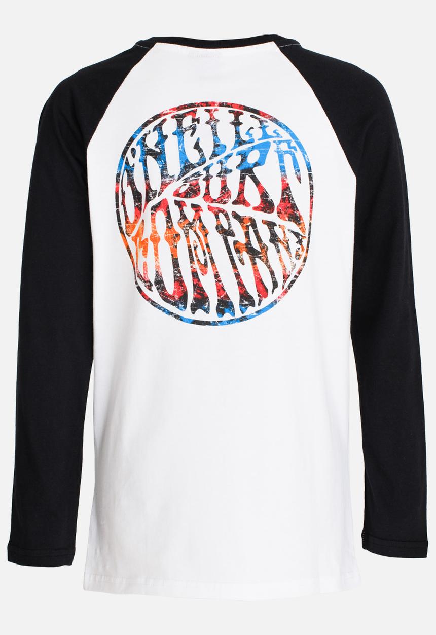 O'Neill - Palo Alto Raglan Long Sleeve Tee Black and White