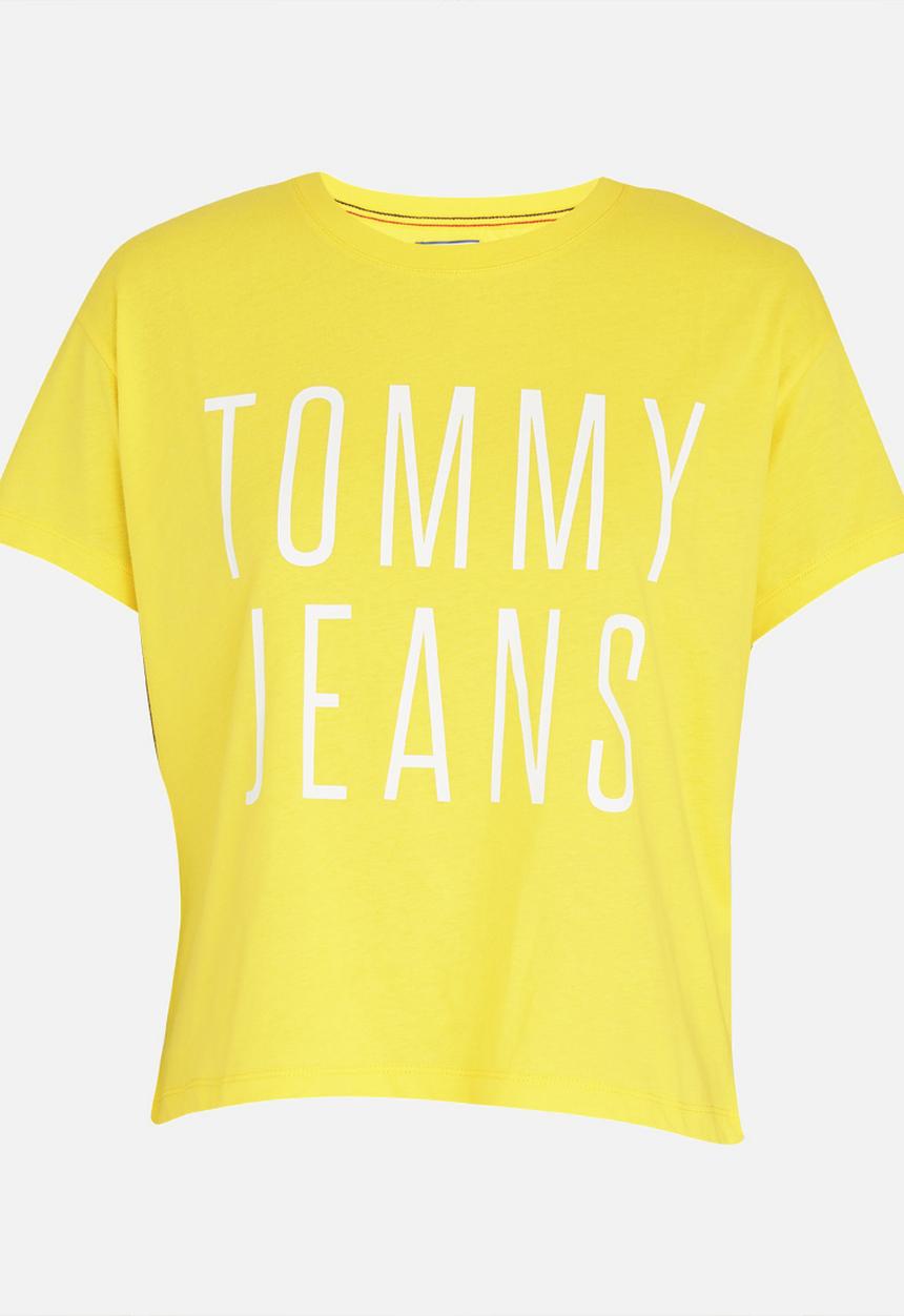 Tommy Hilfiger - Cropped Logo Tee Yellow