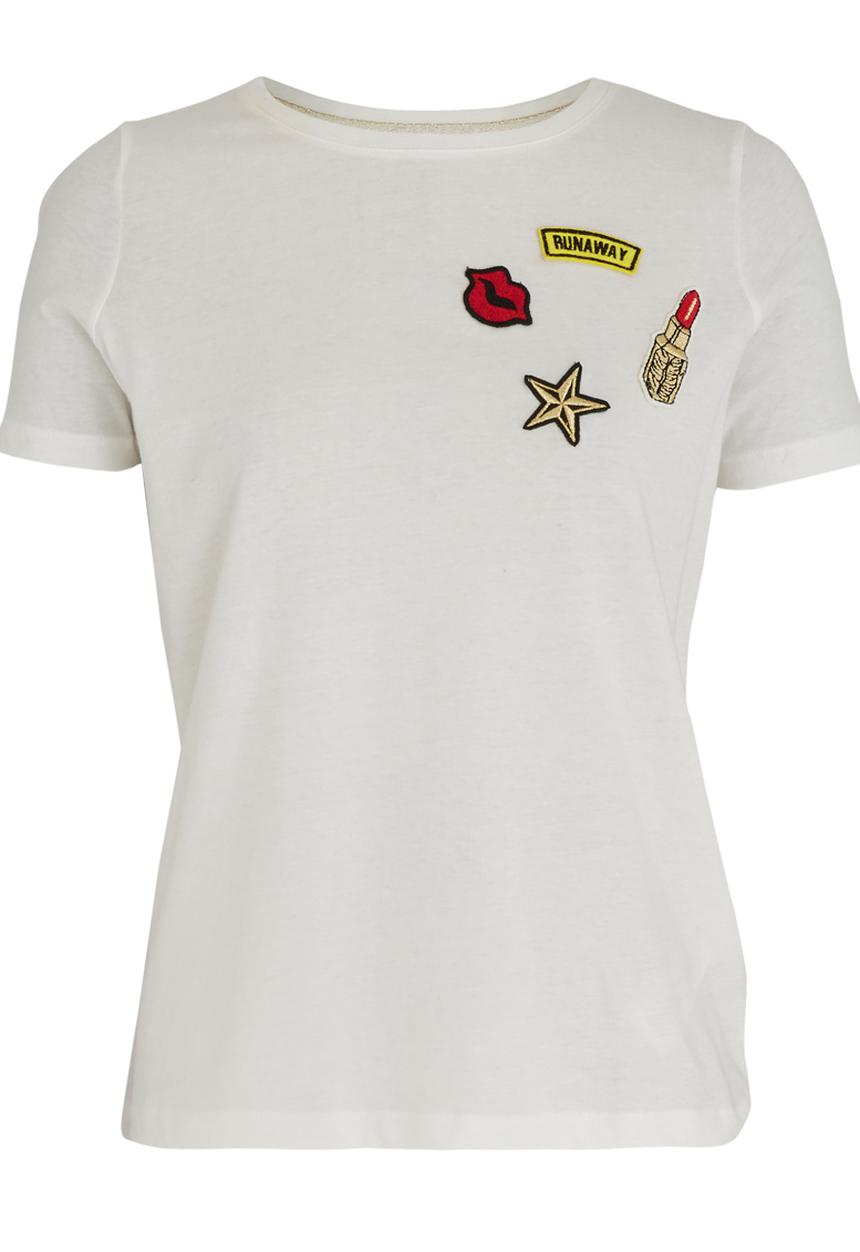 Vero Moda - Army Badge Short Sleeve T-shirt White