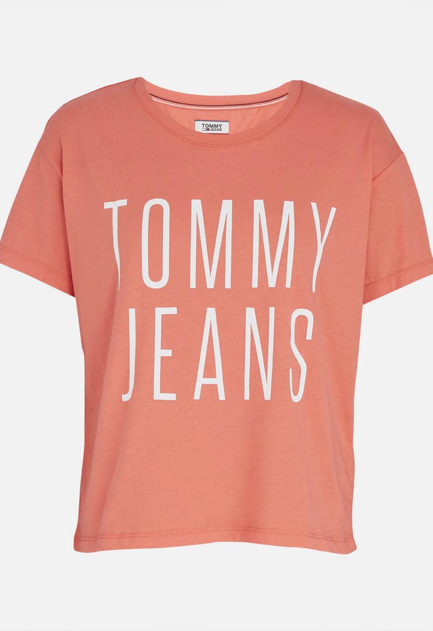 Tommy Hilfiger - Cropped Logo Tee Peach