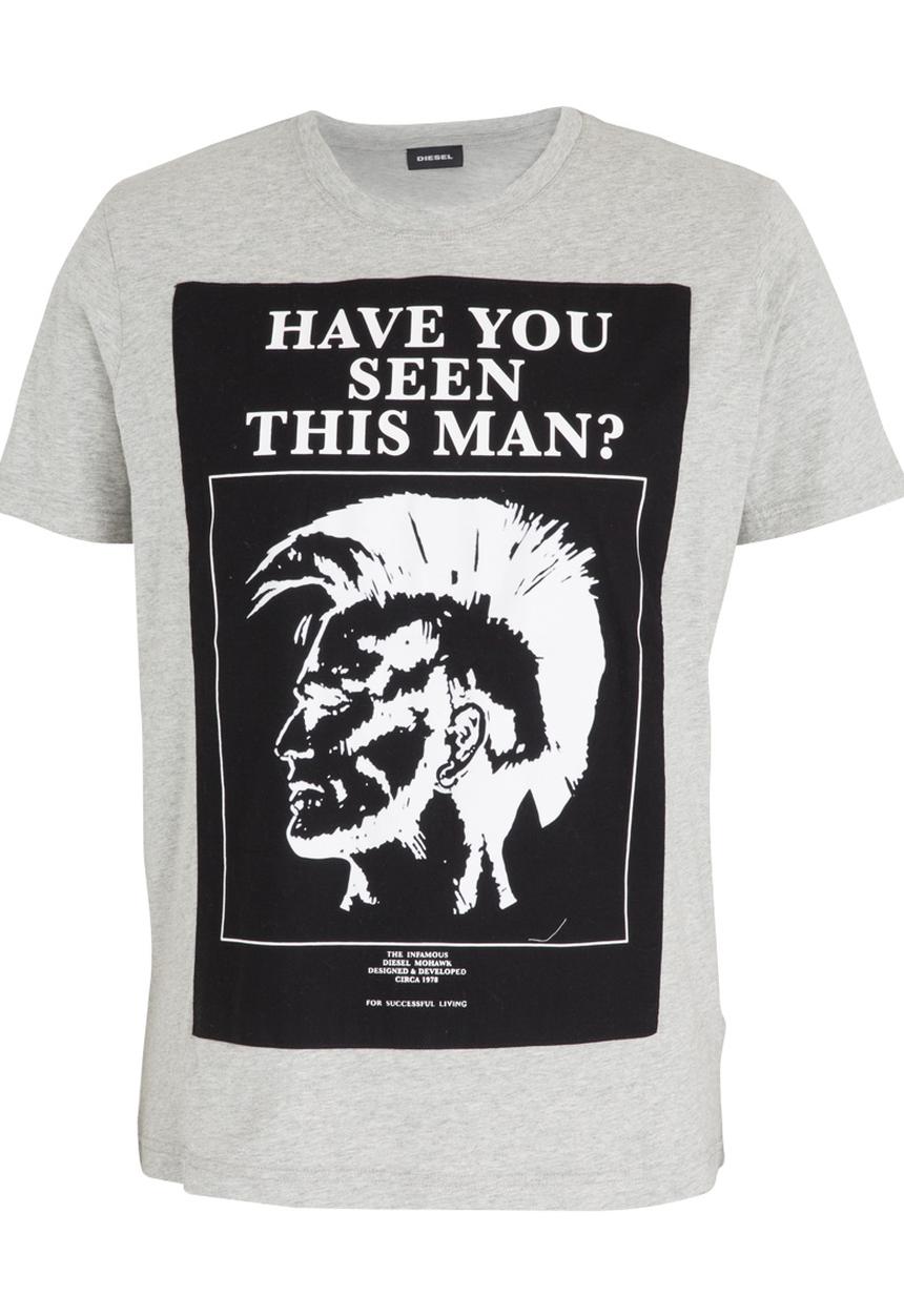Diesel  - T-Joe Stone Wash T-shirt Grey Melange