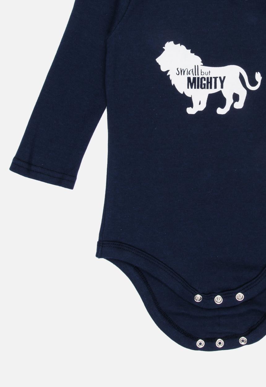 Pickalilly - Small But Mighty Printed Babygrow Navy