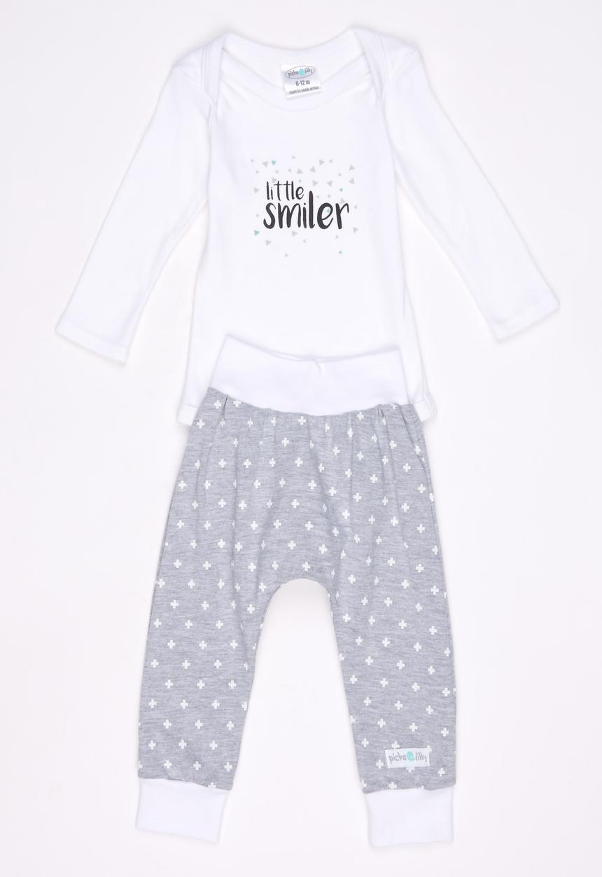 Pickalilly - Little Smiler Long Sleeve Set Grey