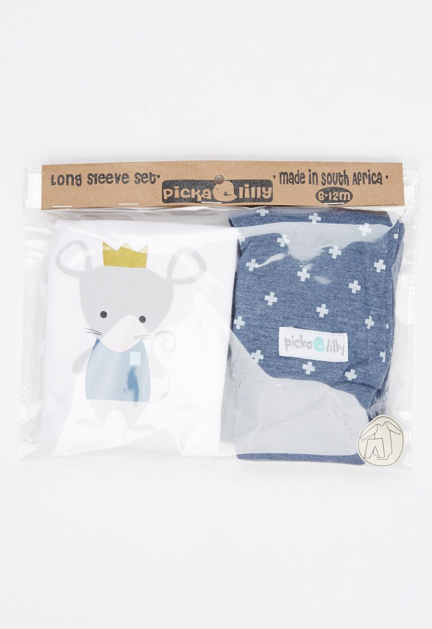 Pickalilly - Little Prince Long Sleeve Set Navy