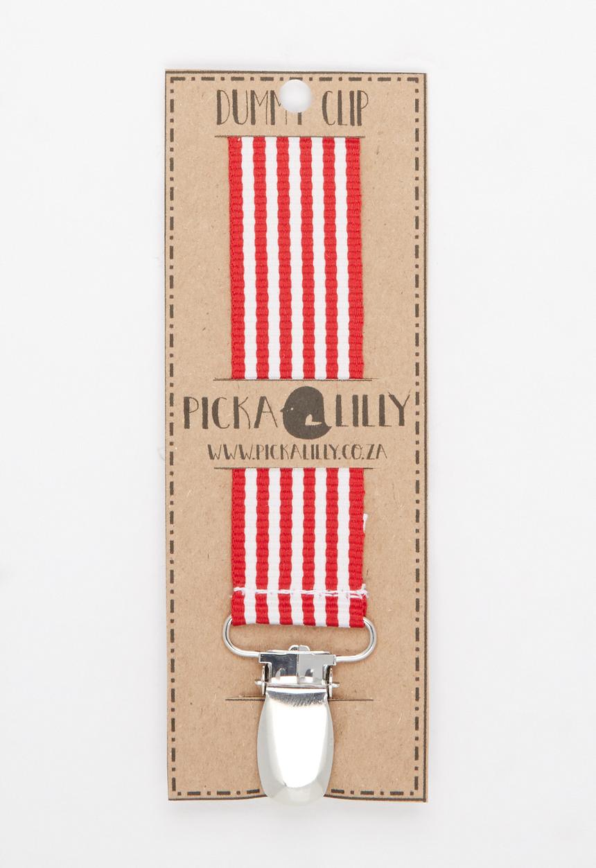 Pickalilly - Stripe Dummy Clip Red