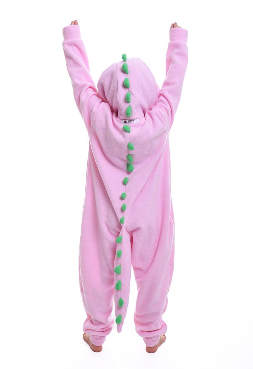 aFREAKa Clothing - Pink Dinosaur Onesie Mid Pink
