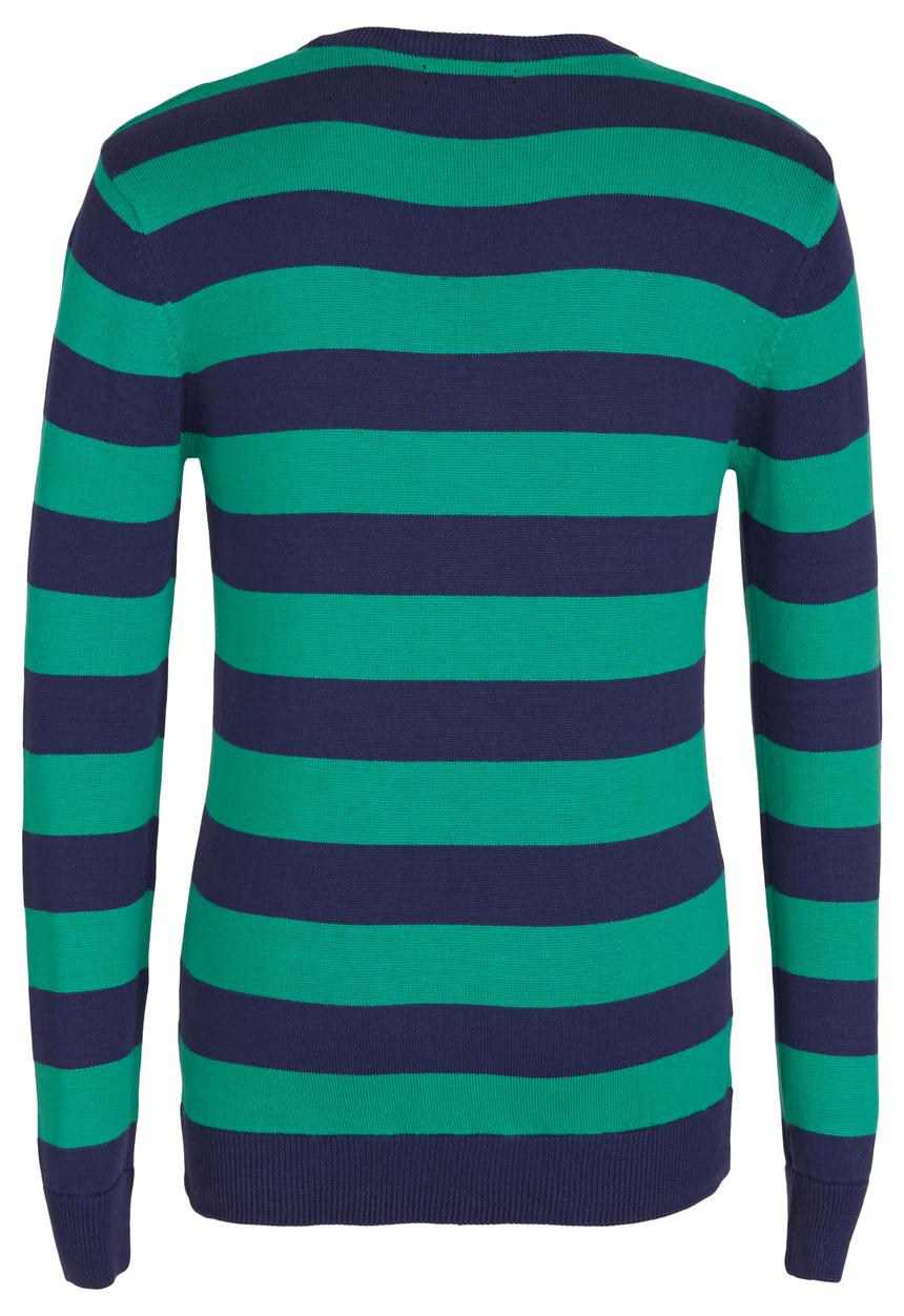 POLO - RClassic Ls Striped Pullover Green