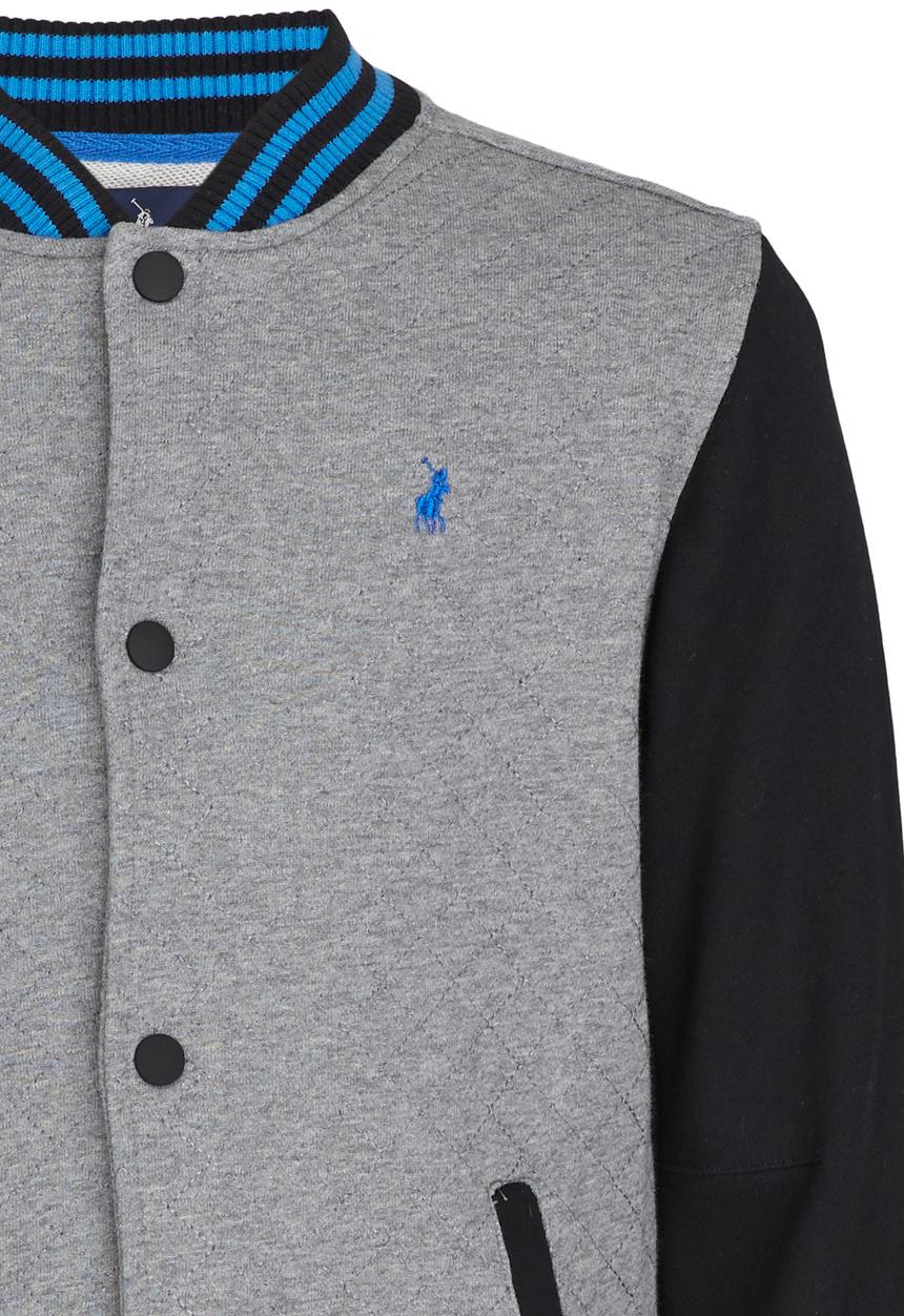 POLO - Classic Quilted Baseball Jacket Dark Grey