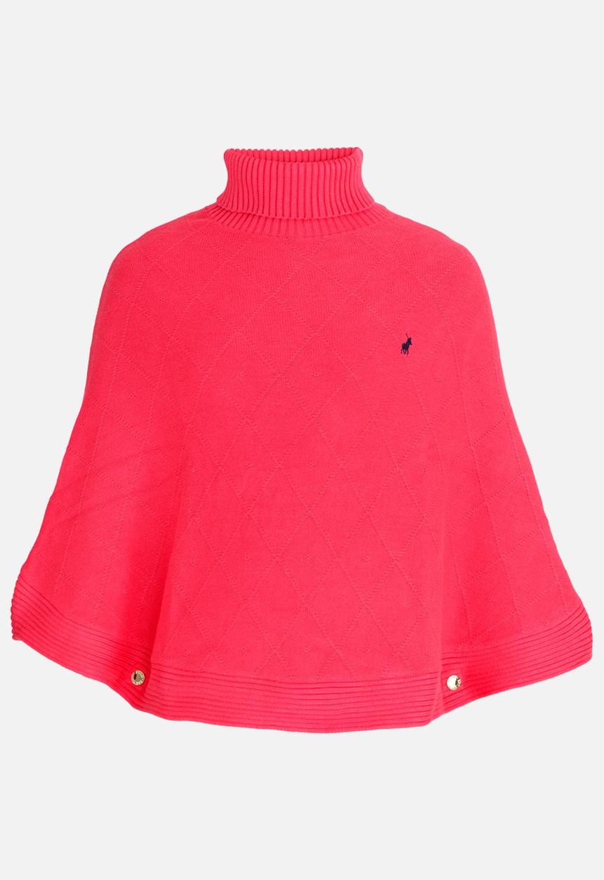 POLO - Isabella Jacquard Poncho Coral