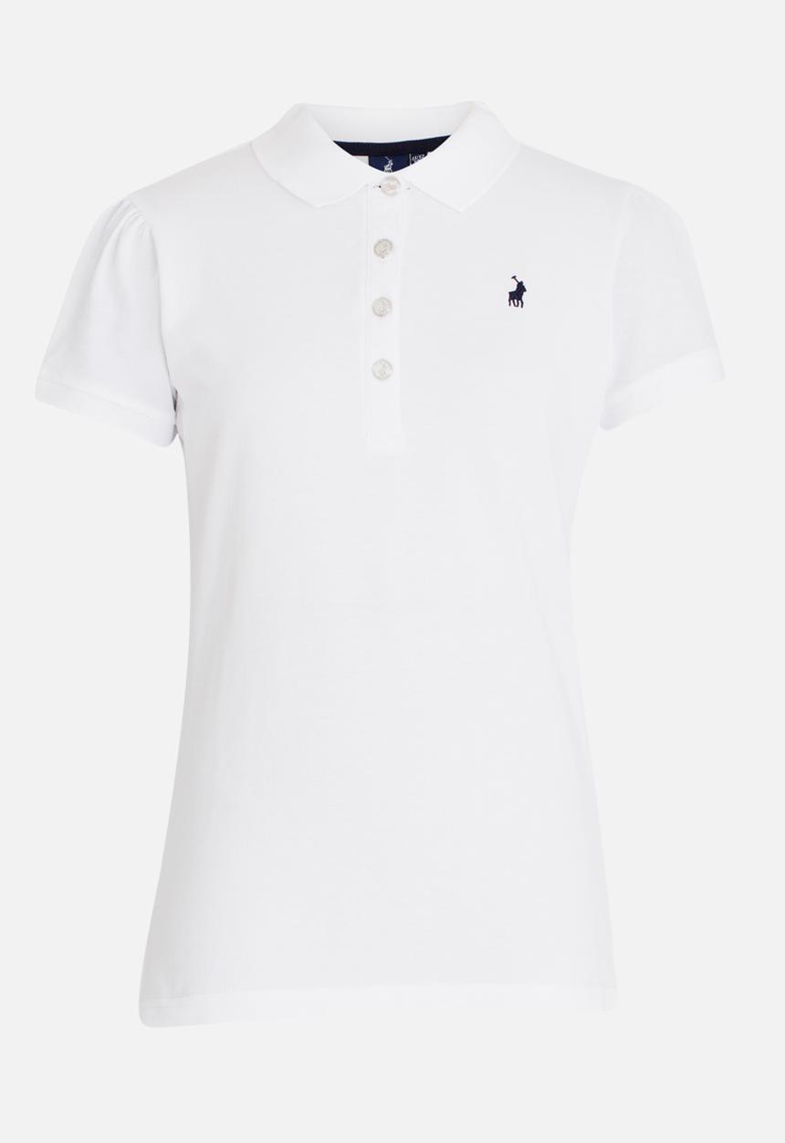 POLO - Nina short sleeve golfer - white