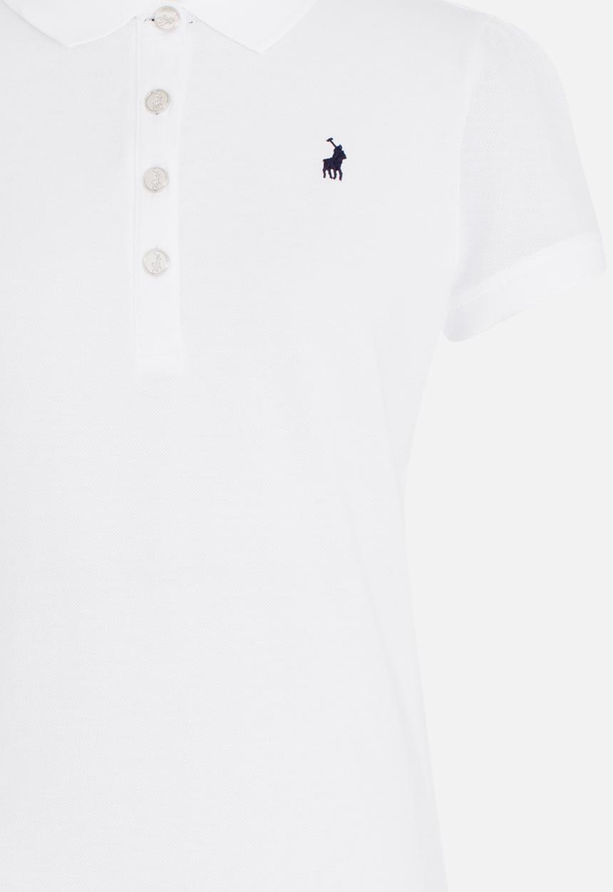 POLO - Nina short sleeve golfer - white