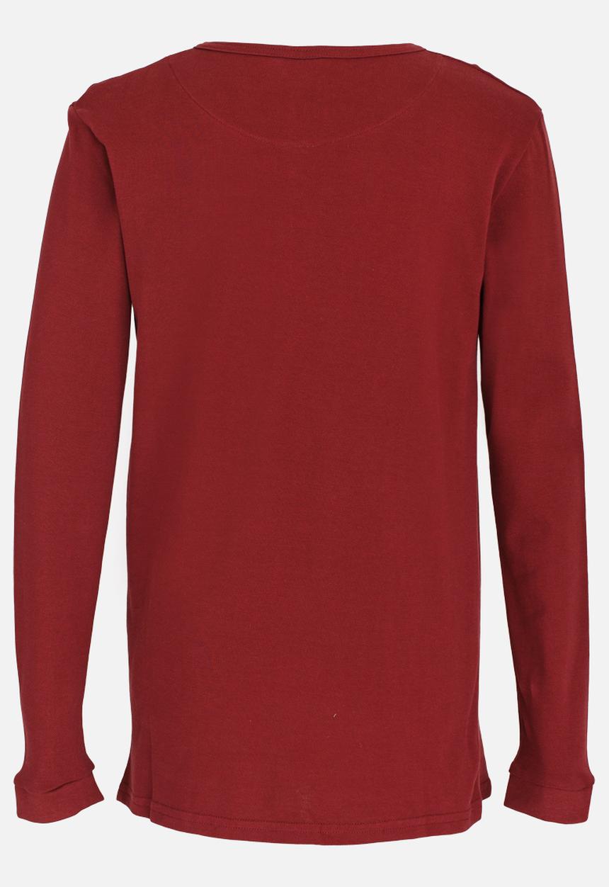 POLO - Hawke LS Henley Tee Burgundy