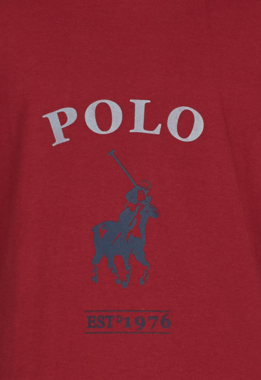 POLO - Classic Ss Crew Neck Tee Dark Red