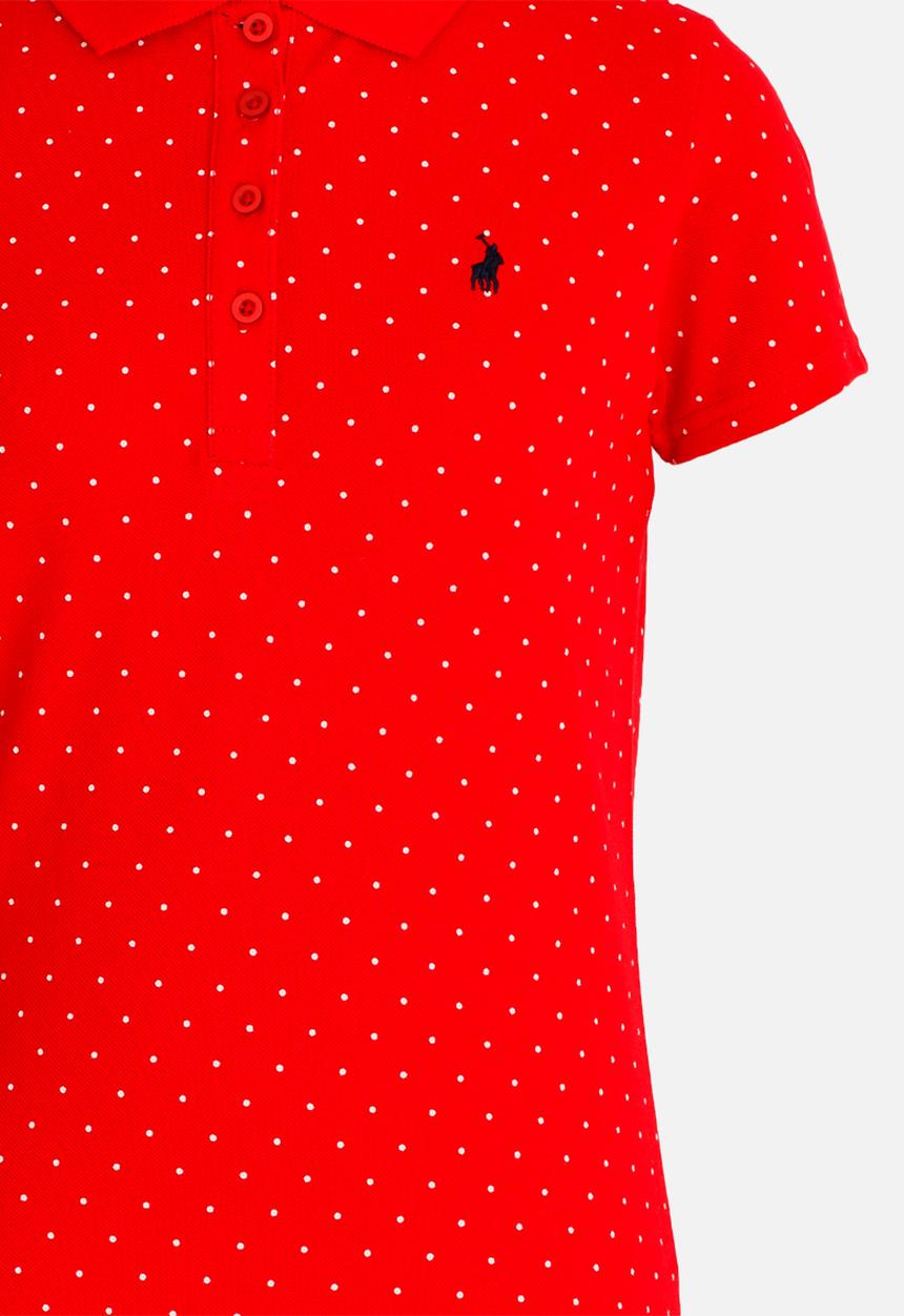 POLO - Zoe Printed Golfer Red