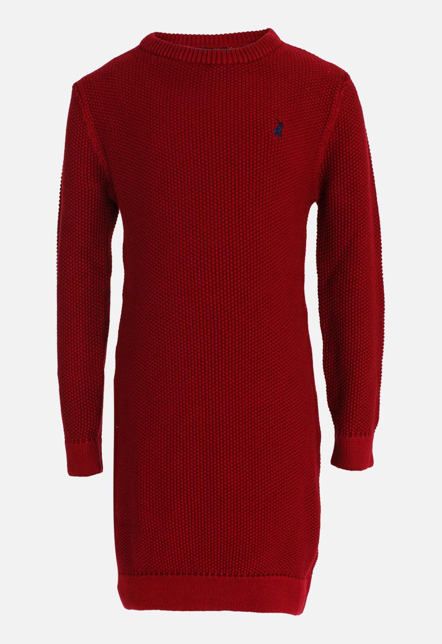 POLO - Nicola LS Knitted Dress Red