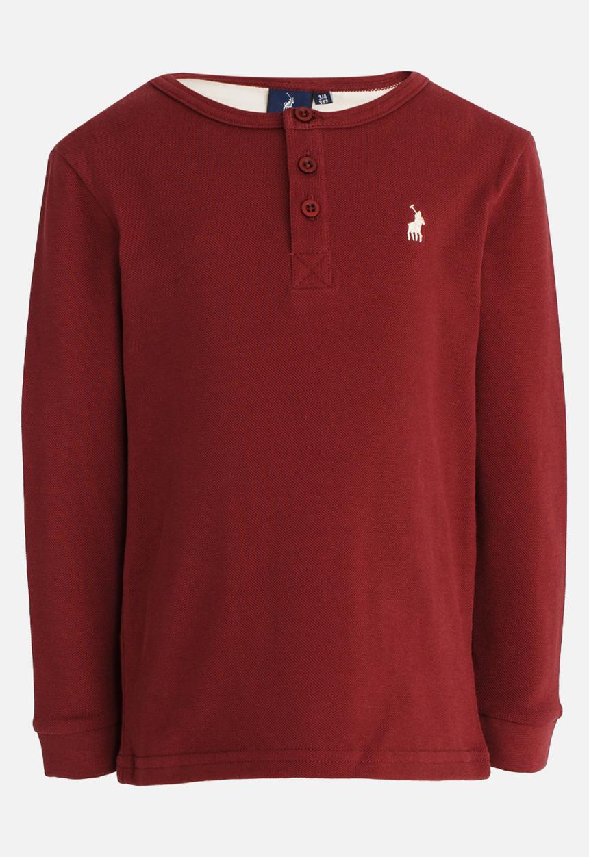POLO - Hawke LS Henley Tee Burgundy