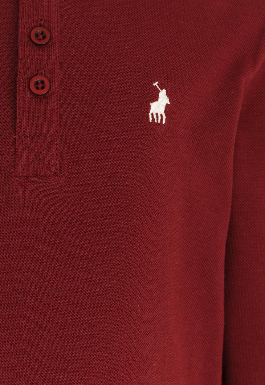 POLO - Hawke LS Henley Tee Burgundy