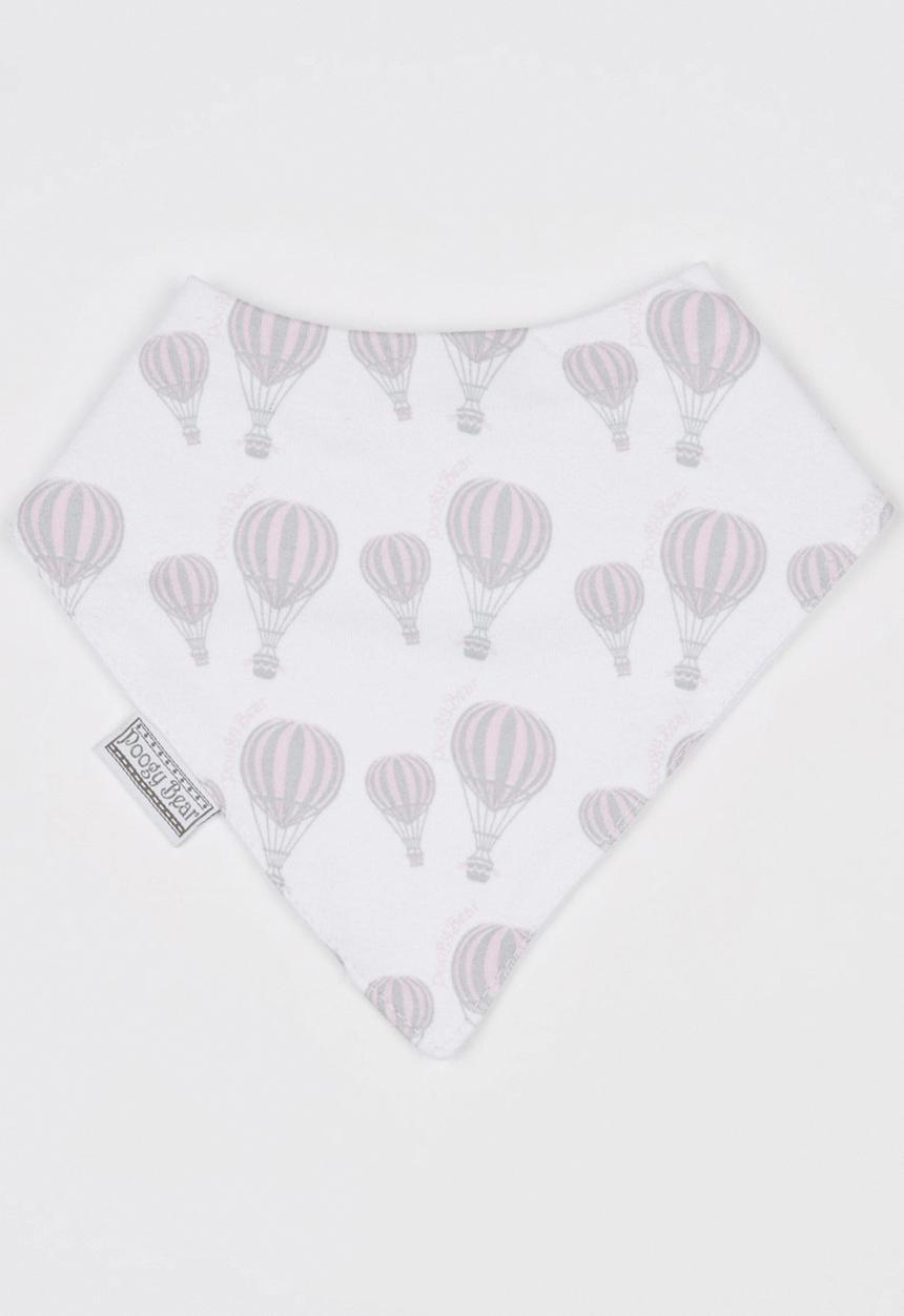 Poogy Bear - Hot Air Balloon Bib Mid Pink