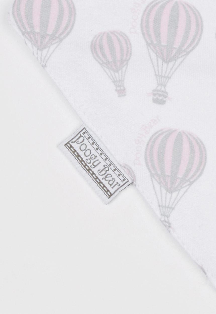 Poogy Bear - Hot Air Balloon Bib Mid Pink