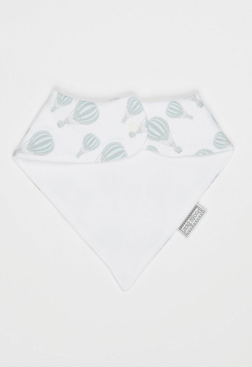 Poogy Bear - Hot Air Balloon Bib Aqua