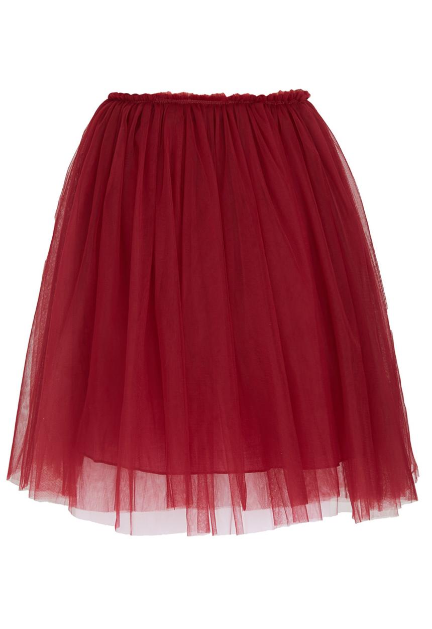 Pop Candy - Mesh Skirt Dark Red