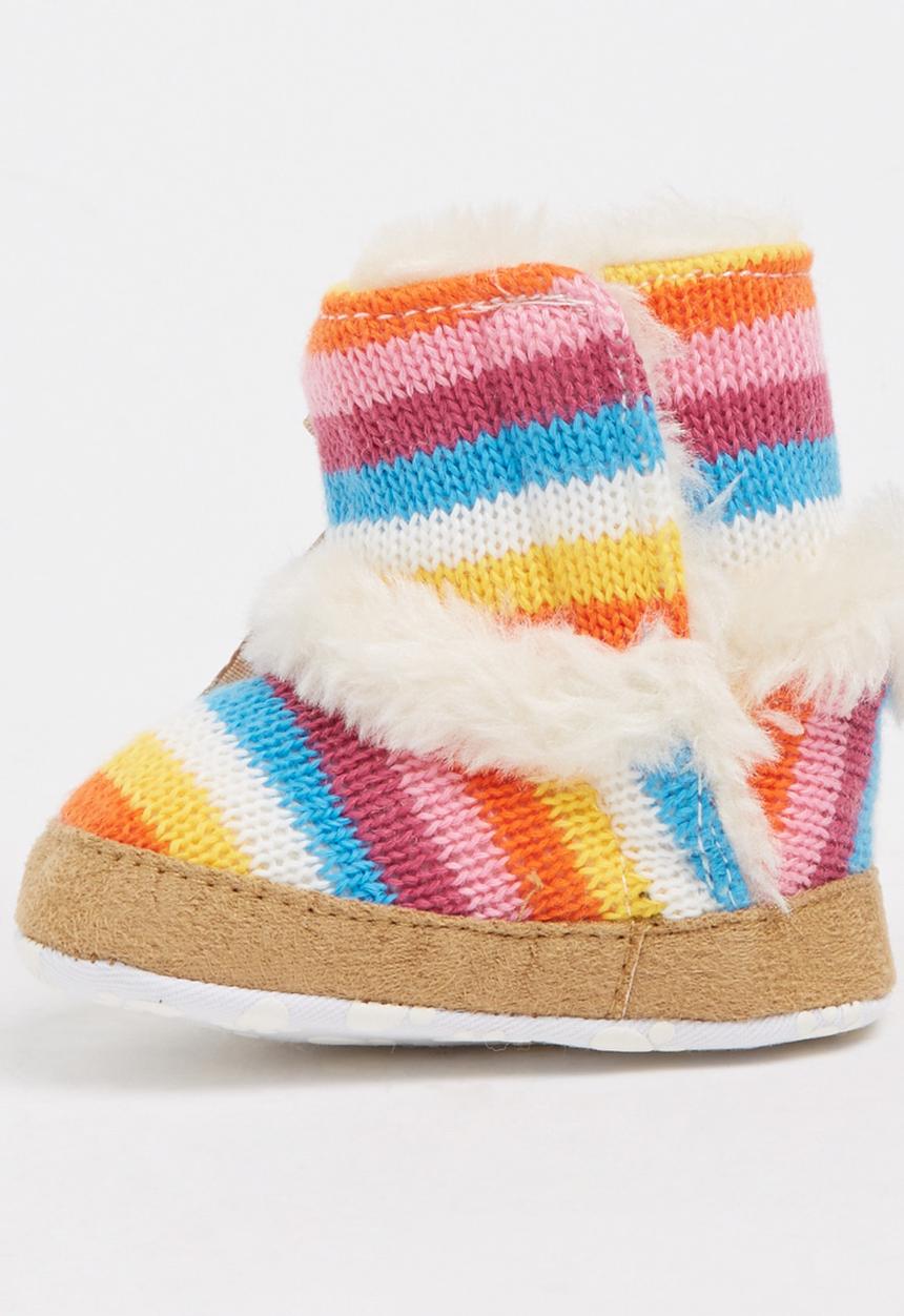 Pop Candy - Striped Boot Multi-colour