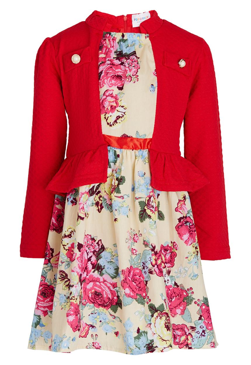 Pop Candy - Floral dress Cream
