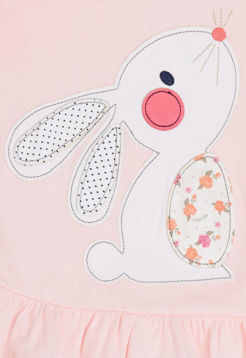 Pop Candy - Bunny Peplum Tee Mid Pink