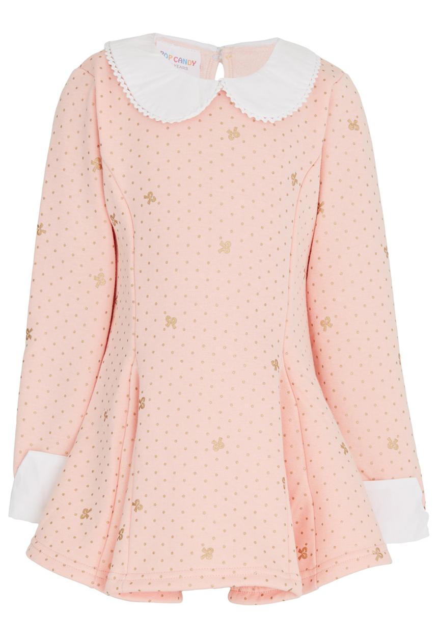 Pop Candy - Peter Pan Collar Dress Pale Pink