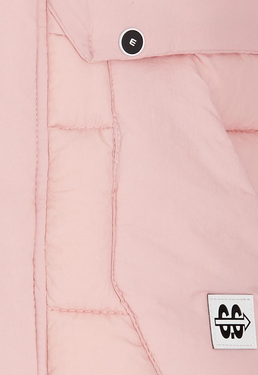 Pop Candy - Longer Length Puffer Jacket Pale Pink