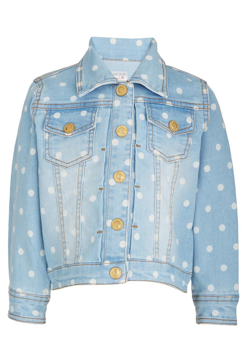 Pop Candy - Girls Denim Jacket Pale Blue