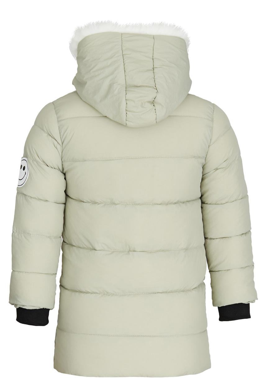 Pop Candy - Longer Length Puffer Jacket Light Green