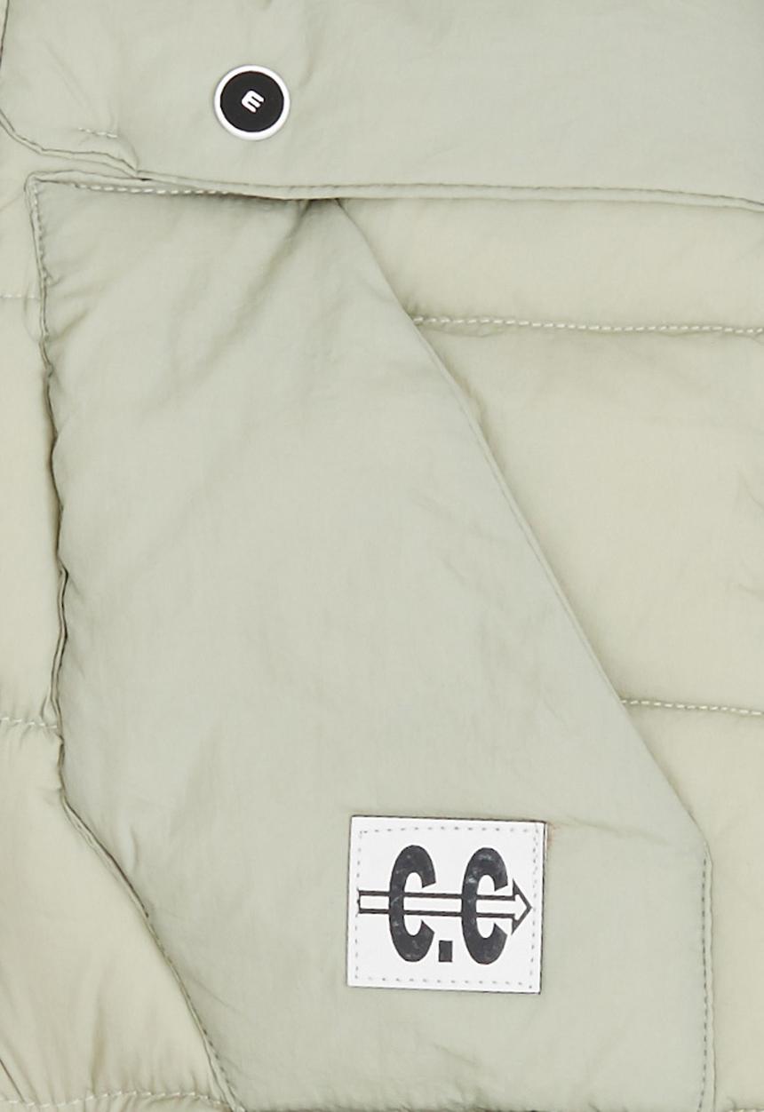 Pop Candy - Longer Length Puffer Jacket Light Green