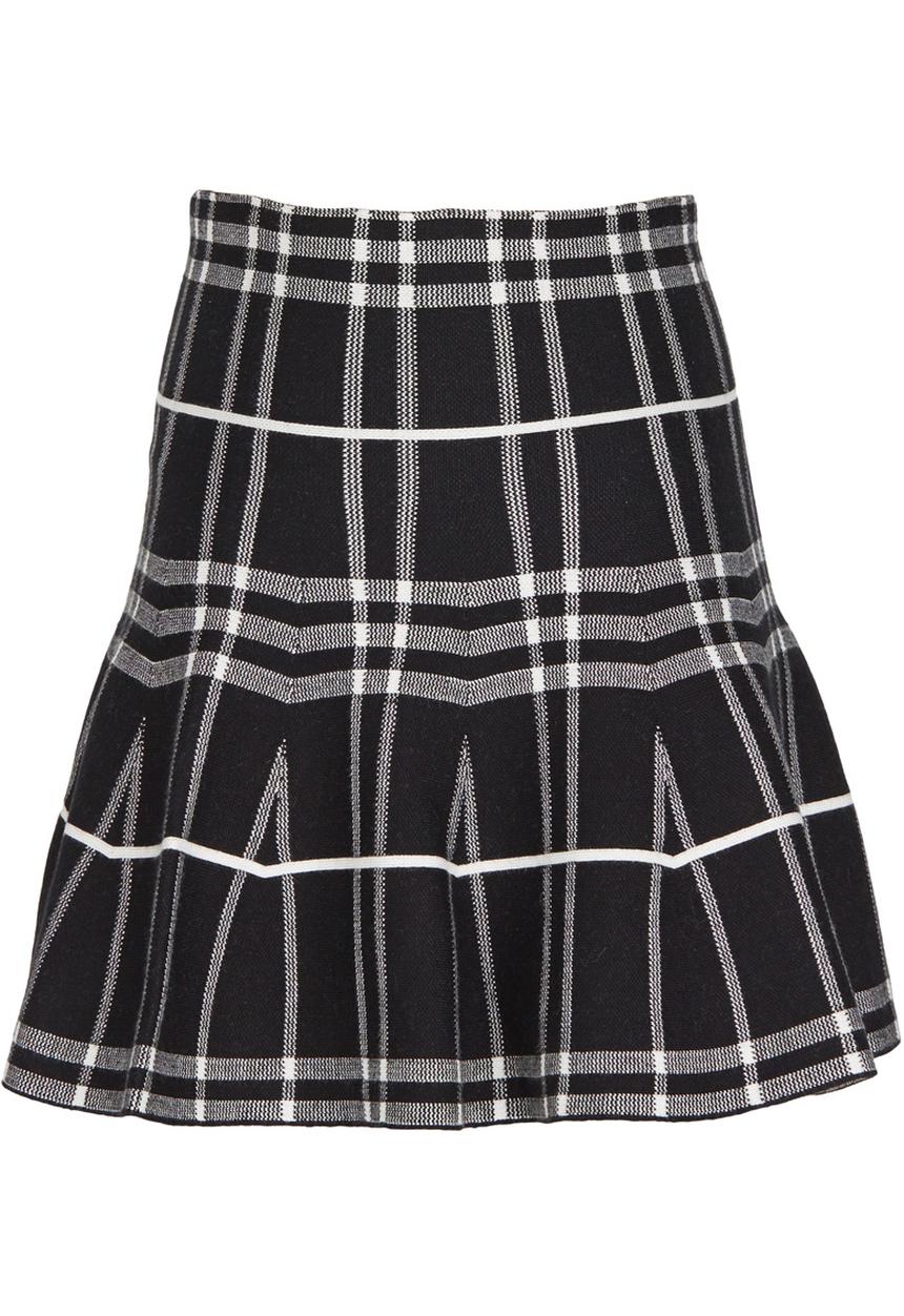 Pop Candy - Check Skirt Black