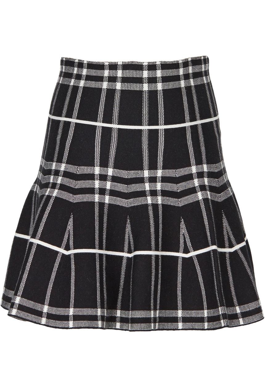 Pop Candy - Check Skirt Black