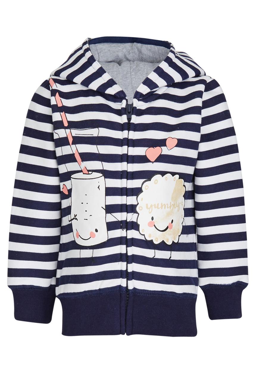 Pop Candy - Zip Through Hoodie Navy