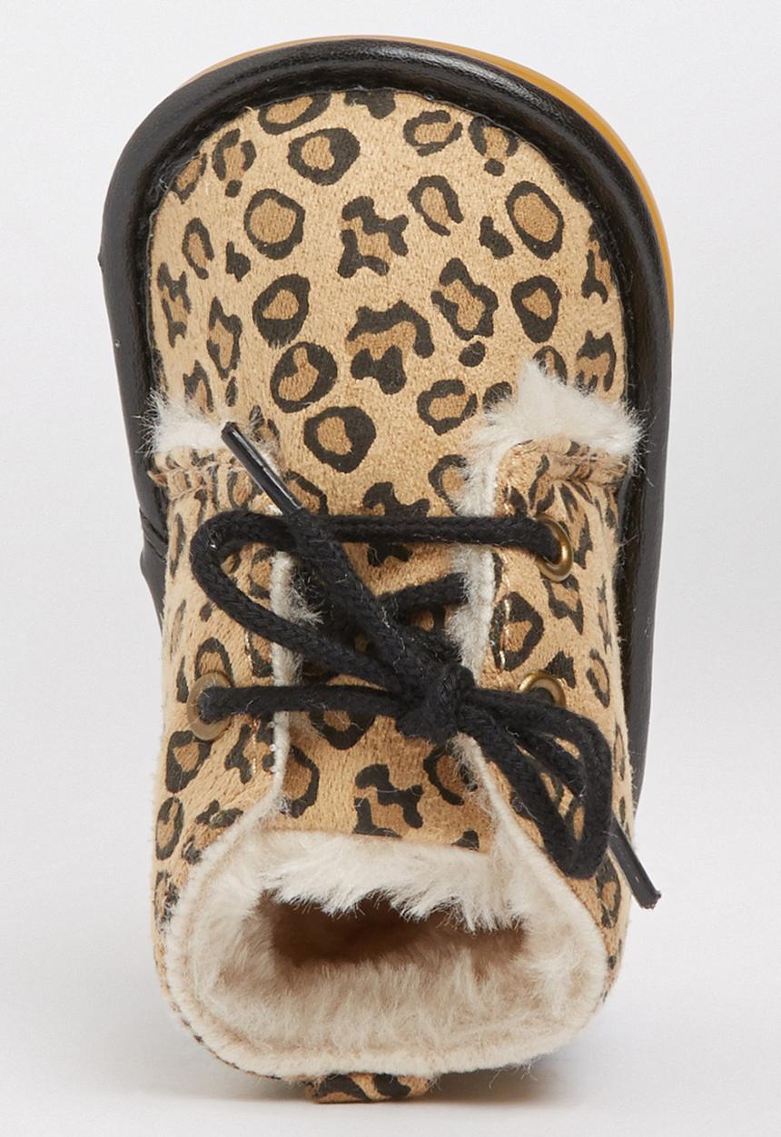 Pop Candy - Animal Print Lace Up Boot Multi-colour