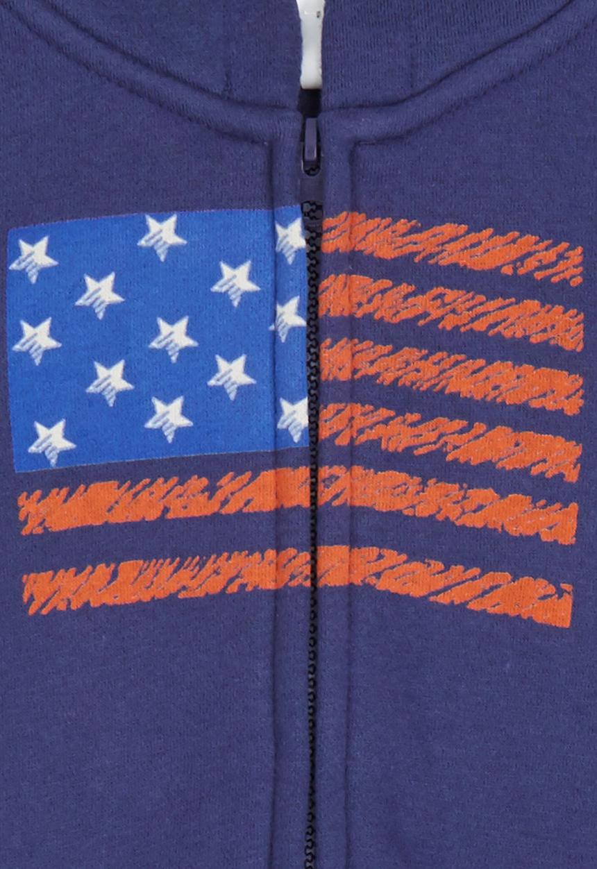 Pop Candy - Printed Hoodie Navy