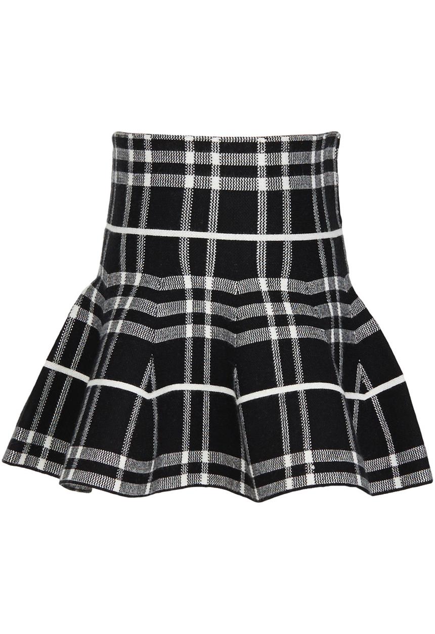 Pop Candy - Check Skirt Black