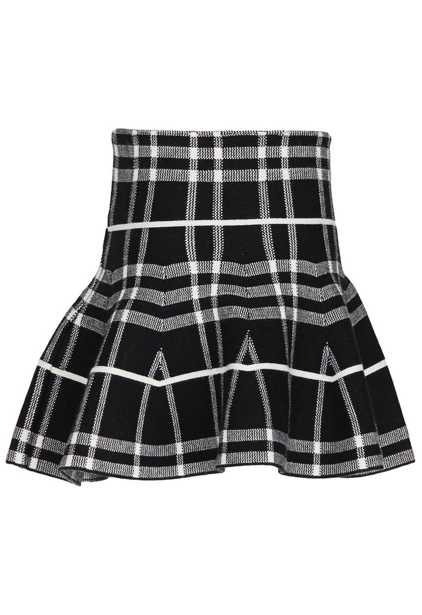 Pop Candy - Check Skirt Black